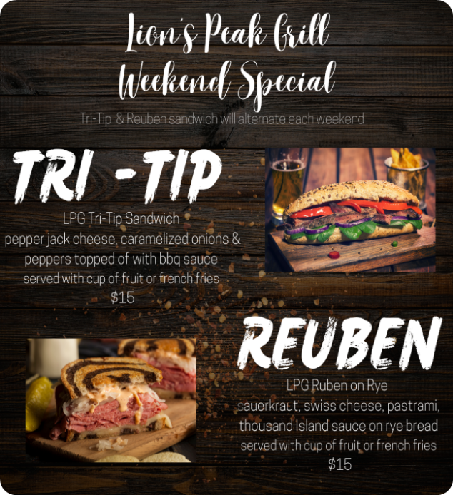 One Iron Bar weekly specials